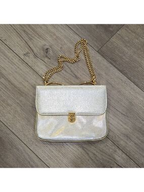 Elegant Retro 80's Gold Chain Shoulder Evening/Glam Bag